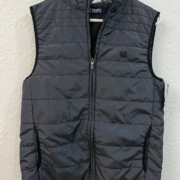 Chaps Men's Packable Quilted Vest Grey Size Small - Picture 1 of 6